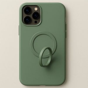 8 Solid Color Phone Case with Magnetic Ring Stand for Hands Free Viewing